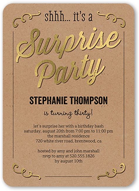 surprise party invitation wording